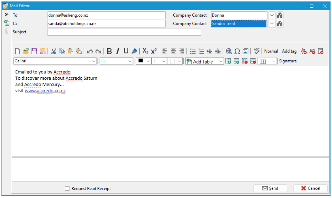 Company Contacts and Batch Emailing
