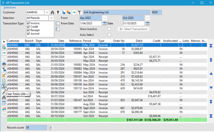 Calculate Totals for List Grids