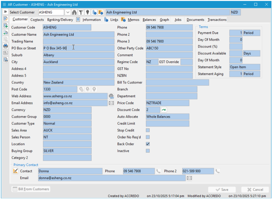 Renaming Address Fields